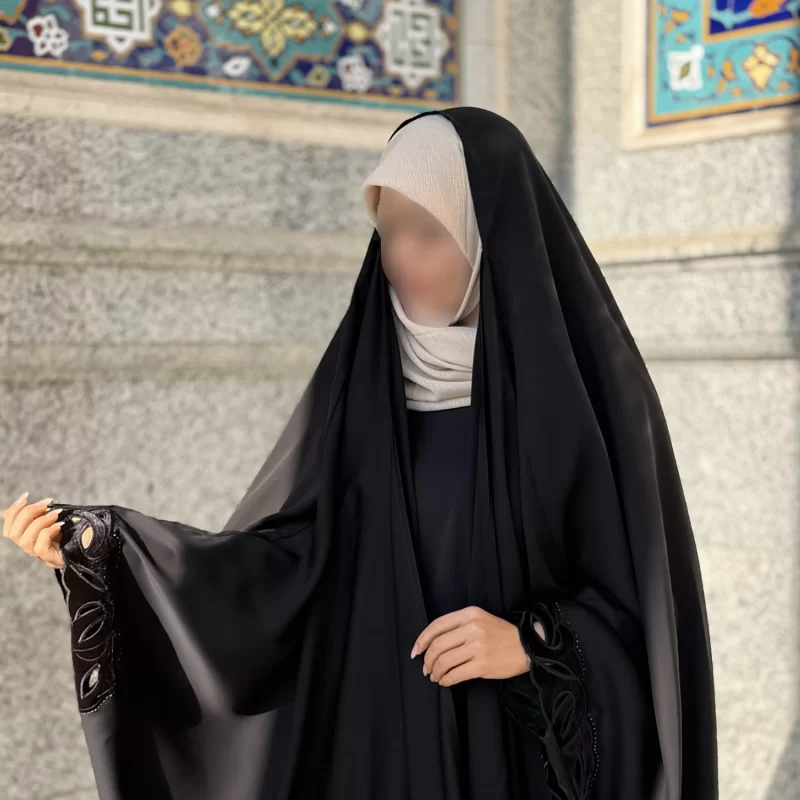 چادر مشکی عربی گلدوزی تریزا کره مدل تلما