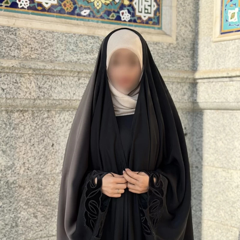 چادر مشکی عربی گلدوزی تریزا کره مدل تلما