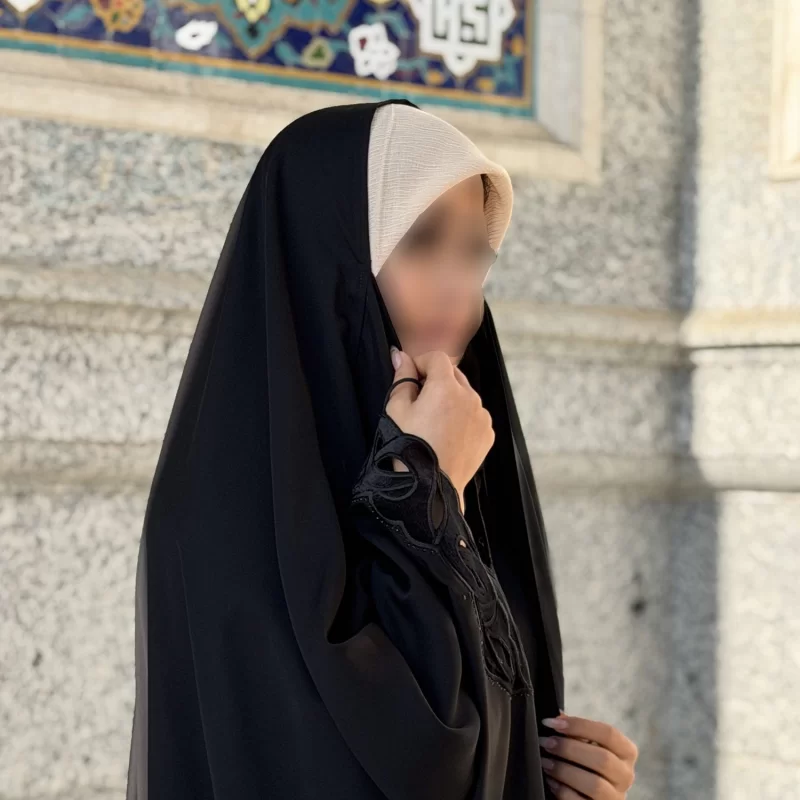 چادر مشکی عربی گلدوزی تریزا کره مدل تلما