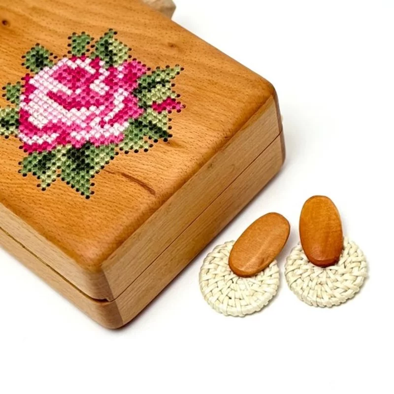 گوشواره چوبی طرح آسنا