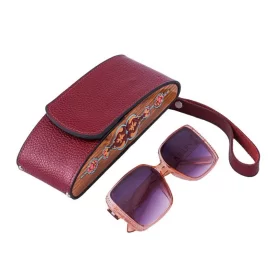 قاب عینک چرمی زنانه طرح دیدار