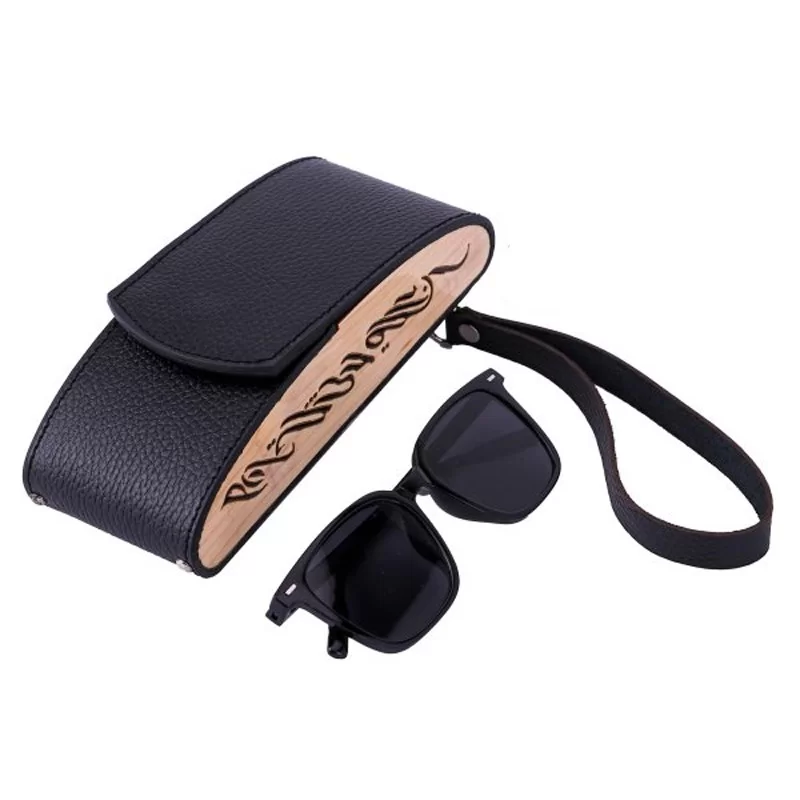 قاب عینک چرمی طرح کالیگرافی