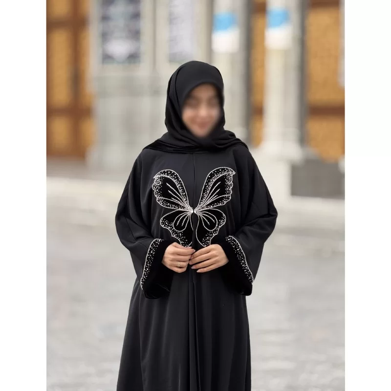 مانتو عبایی طرح پروانه