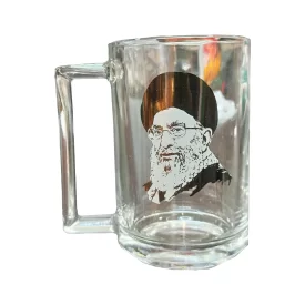 لیوان شیشه ای طرح عکس رهبر شهید