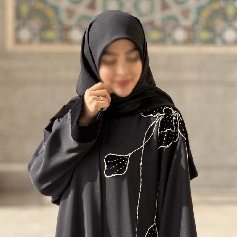 مانتو عبایی طرح یاسمن