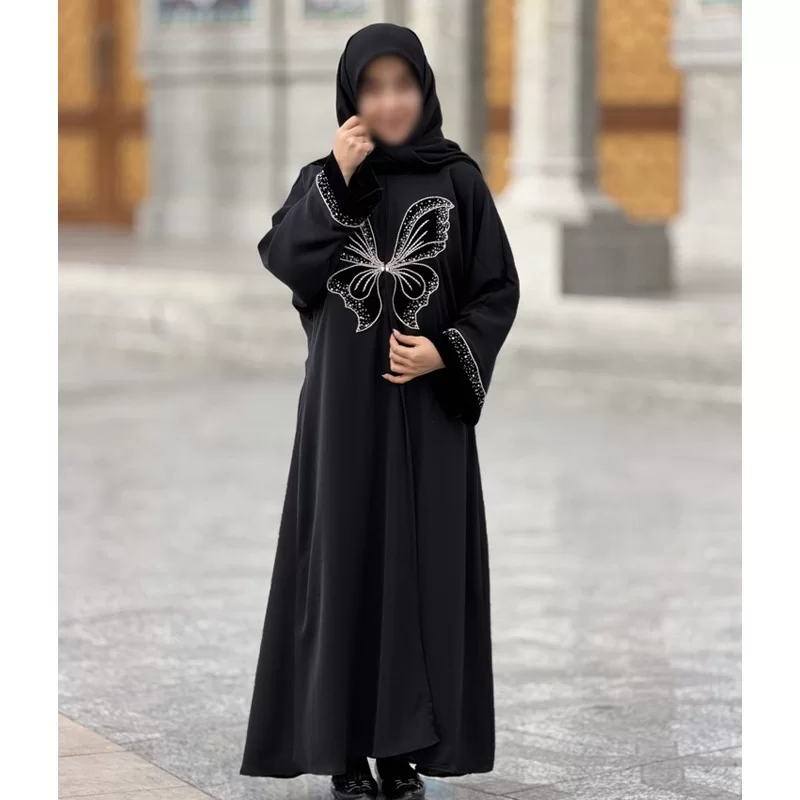 مانتو عبایی طرح پروانه