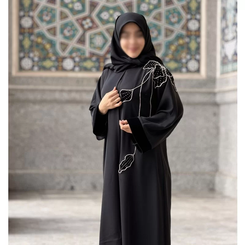 مانتو عبایی طرح یاسمن