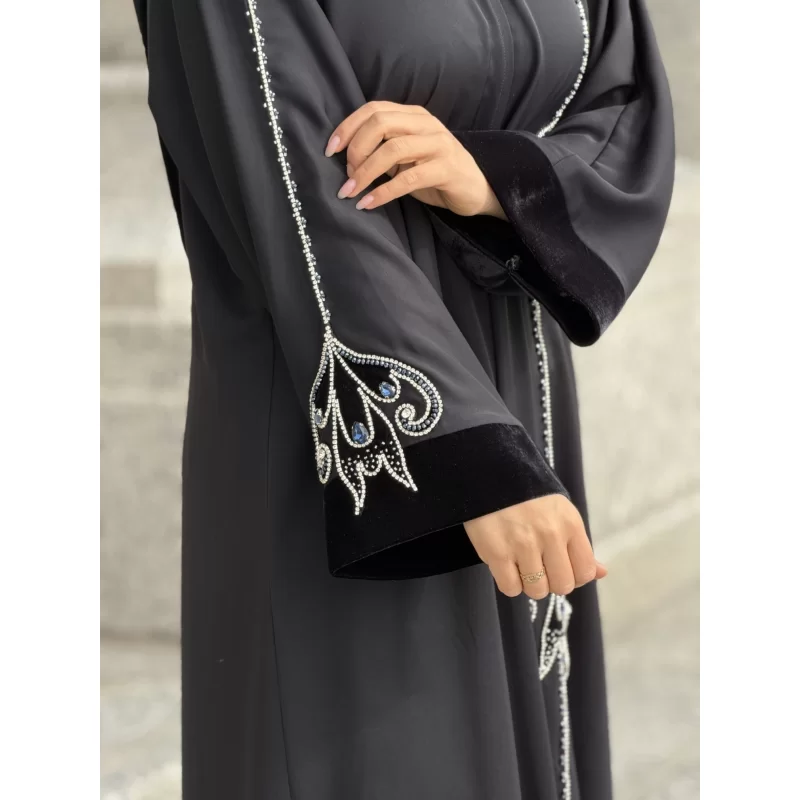 مانتو عبایی طرح زمرد