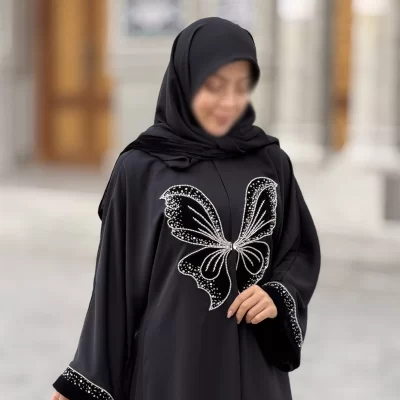 مانتو عبایی طرح پروانه