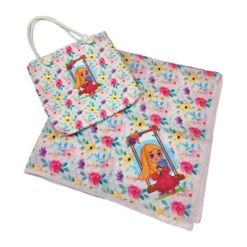 ست کیف و روسری دخترانه مدل گلبهار