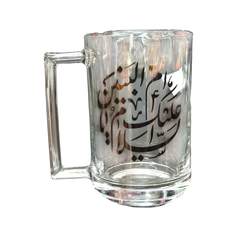 لیوان شیشه ای طرح السلام علیک یا ام البنین