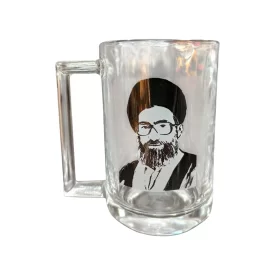 لیوان شیشه ای طرح عکس رهبر شهید کد 2