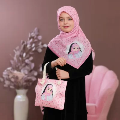 ست کیف و روسری دخترانه مدل ملیحه