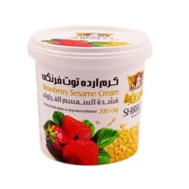 کرم ارده توت فرنگی شیررضا - 400 گرم