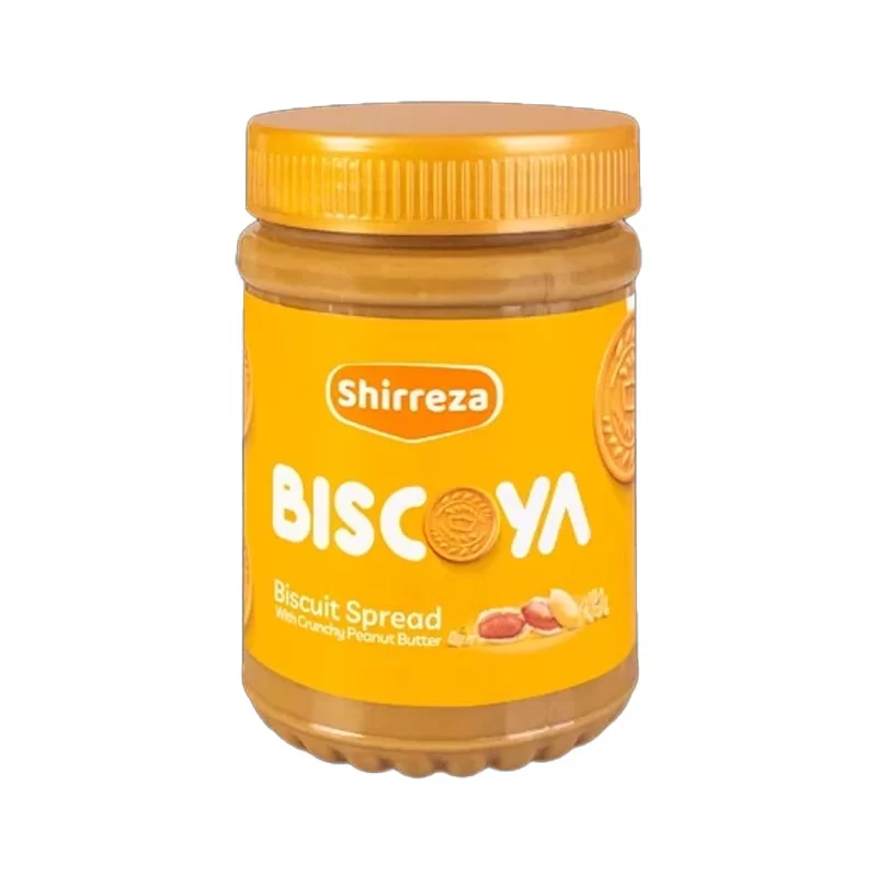 کرم بیسکویت با کره بادام زمینی کرانچی شیررضا - 450 گرم