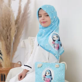 ست کیف و روسری دخترانه مدل دریا