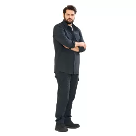 ست پیراهن و شلوار کلمبیا رنگ ذغالی کد PN12024 