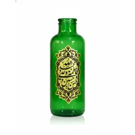 گلدان شیشه ای سبز طرح پنچ تن