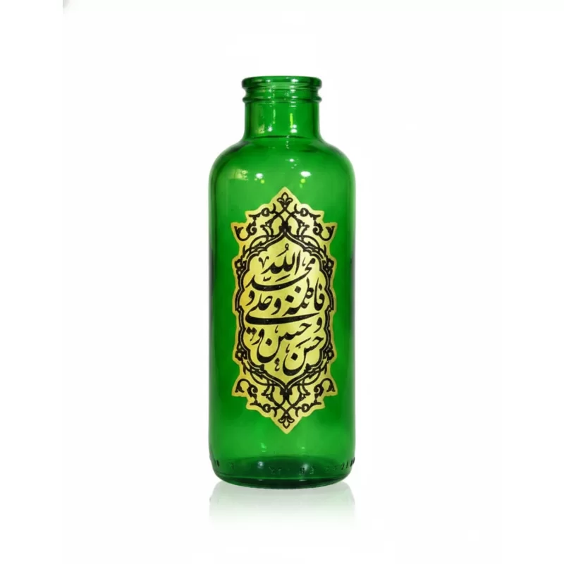 گلدان شیشه ای سبز طرح پنچ تن