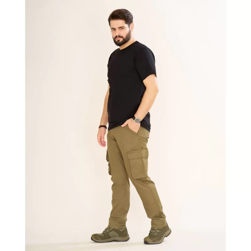  شلوار 8 جیب مدل رانگلر رنگ سبز زیتونی کد SC22082