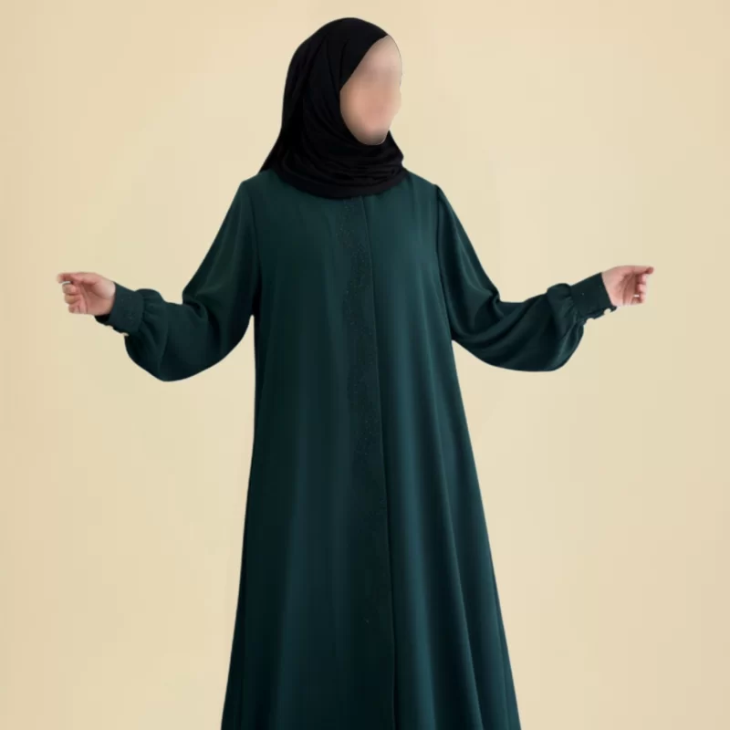 مانتو عبایی کد 0048 رنگ سبز