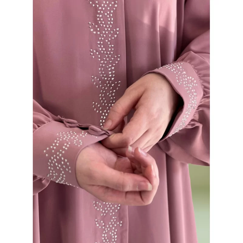 مانتو عبایی کد 0048 رنگ کالباسی