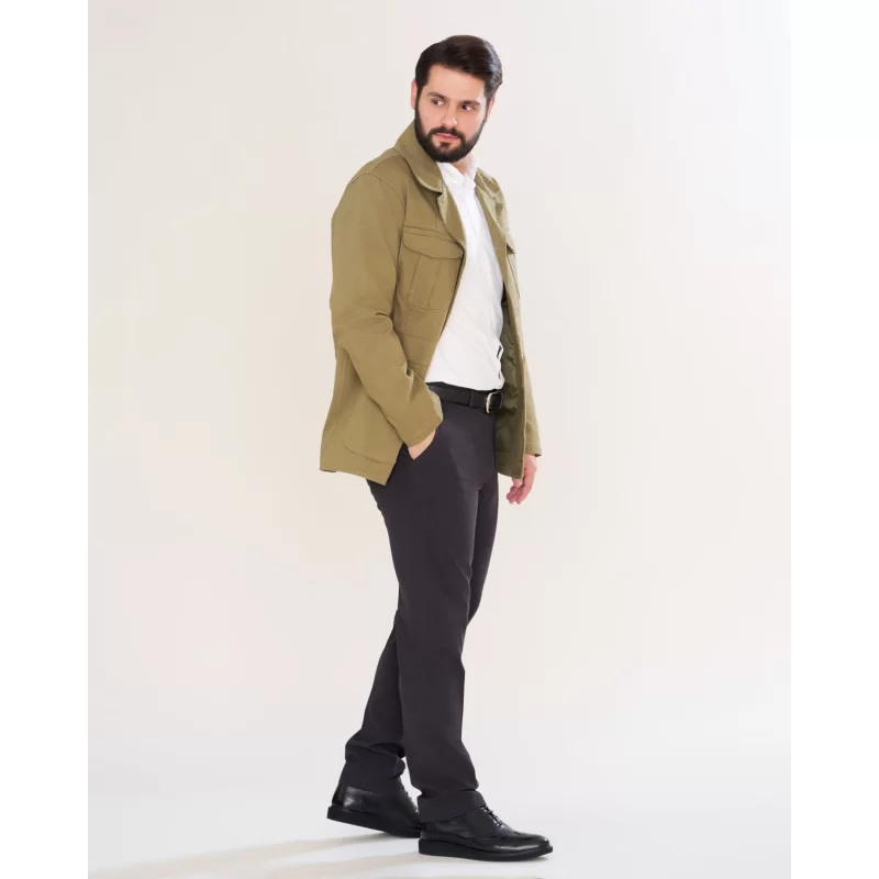  کت کتان مدل زیبون رنگ سبز روشن کدKT21023