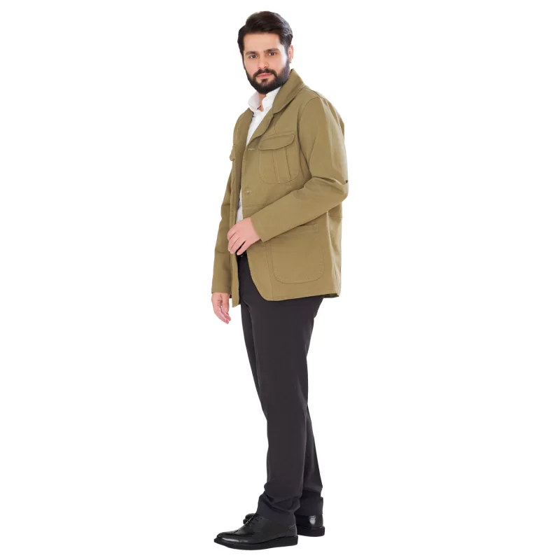  کت کتان مدل زیبون رنگ سبز روشن کدKT21023