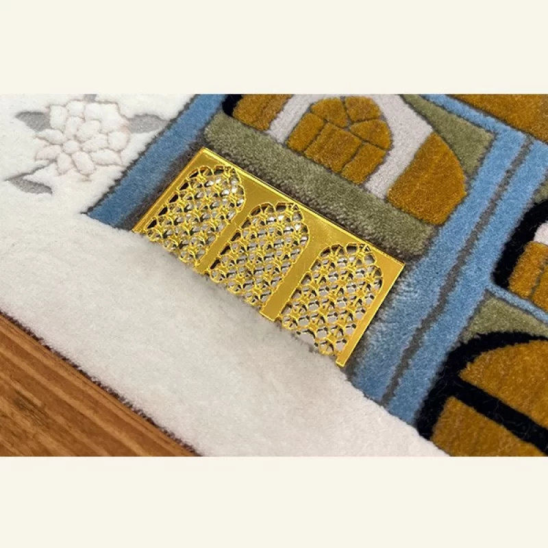 تابلو فرش طرح بارگاه حرم امام رضا (ع) 39×57 سانتی متر