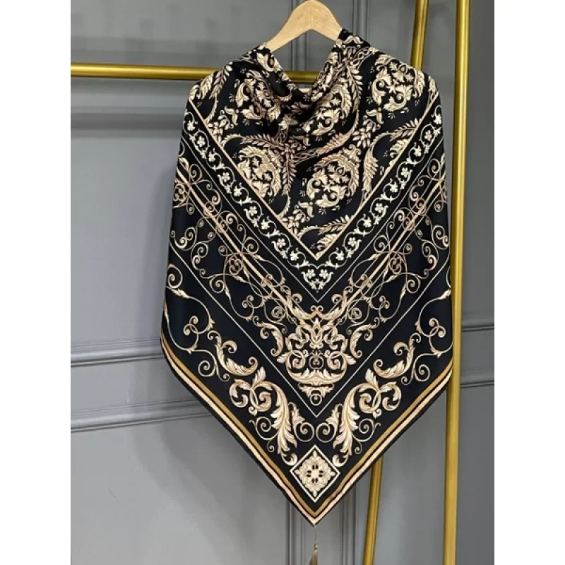 ست کیف و روسری مشکی مدل الیزابت کد A3
