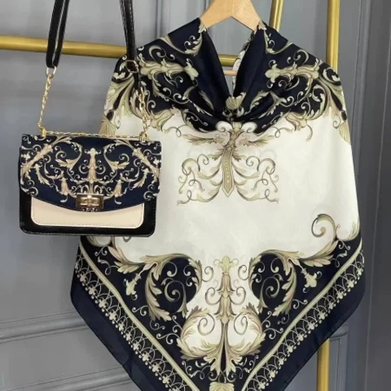 ست کیف و روسری مشکی مدل کاترینا کد B2