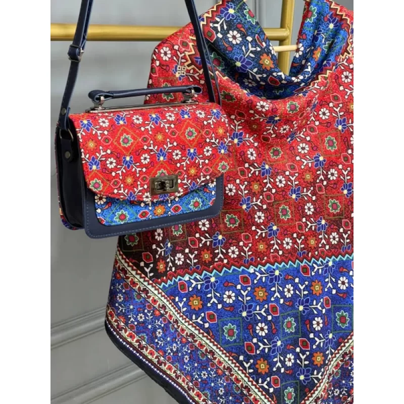 ست کیف و روسری مدل گلیم کد B2