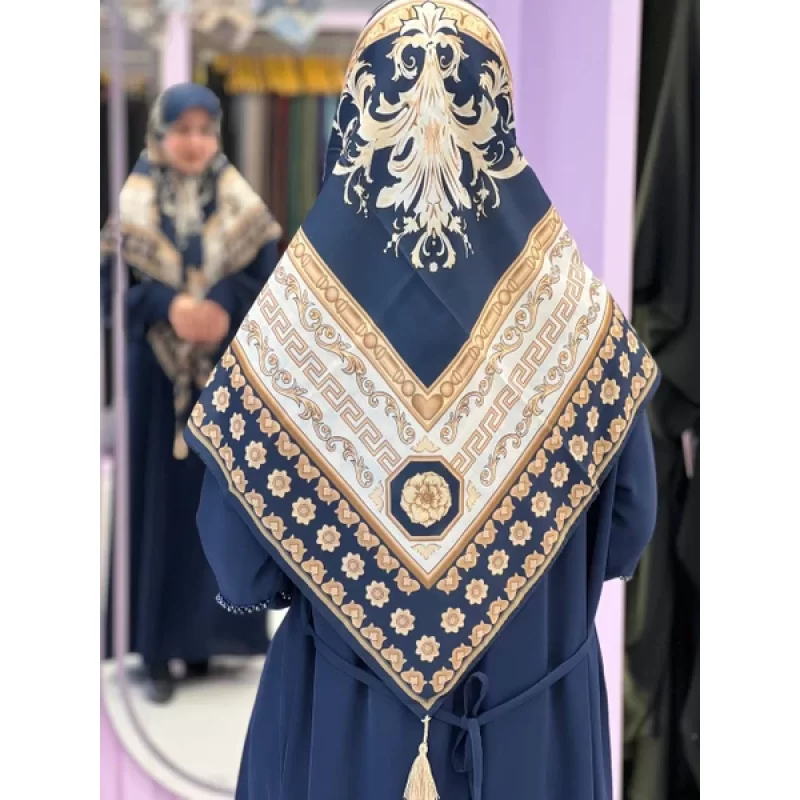 ست کیف و روسری سورمه ای مدل سورنا کد B2