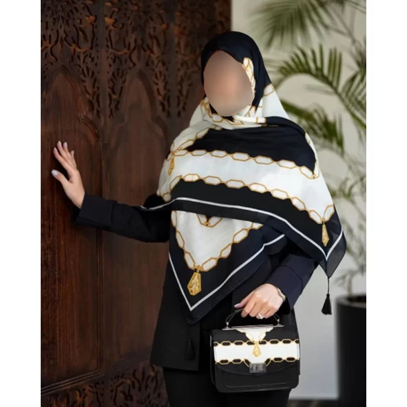 ست کیف و روسری مدل زنجیر شش ضلعی کد B2