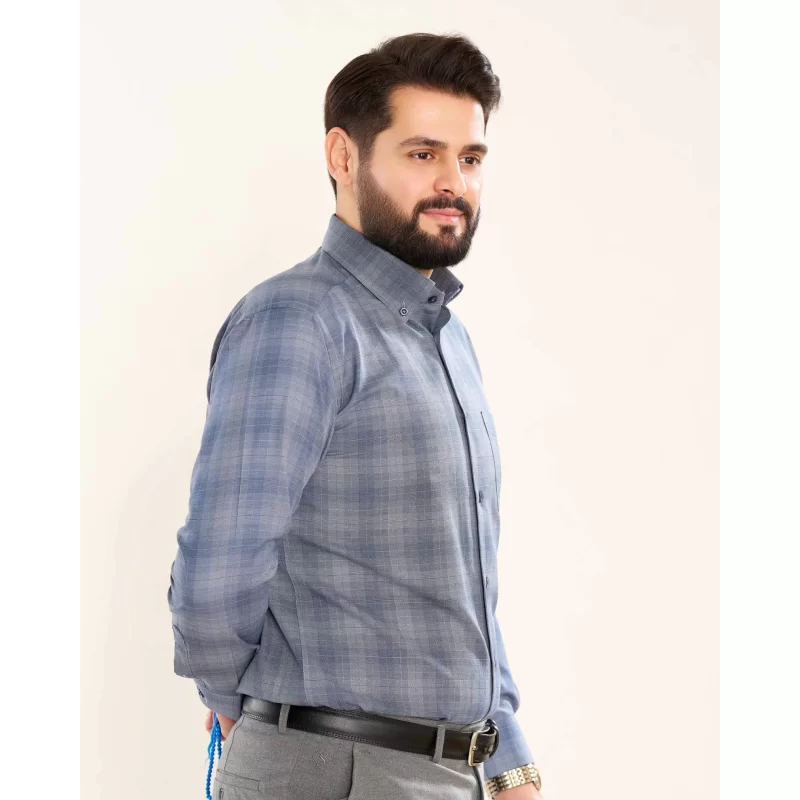 پیراهن تترون یقه انگلیسی کلاسیک کد PC13095