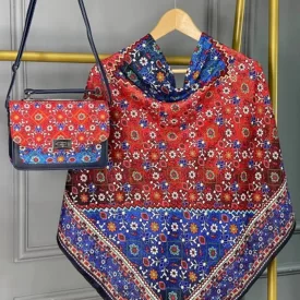 ست کیف و روسری مدل گلیم کد B2