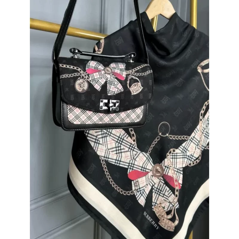 ست کیف و روسری مدل پاپیون کد B2