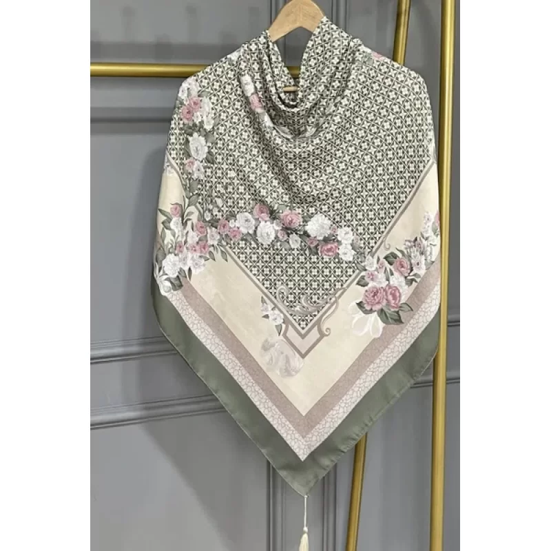 ست کیف و روسری زیتونی مدل ماکان کد B2