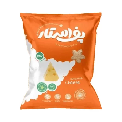  پفک طبیعی و اسنک جوانه با طعم پنیری پف استار - 50 گرم