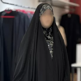 چادر مشکی عربی جواهردوزی ندا قطری مدل درسا