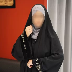 چادر مشکی عربی جواهردوزی ندا قطری مدل یاسمین ساغر