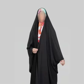 چادر مشکی عربی جواهردوزی ظریف میباخ مدل پارمیس