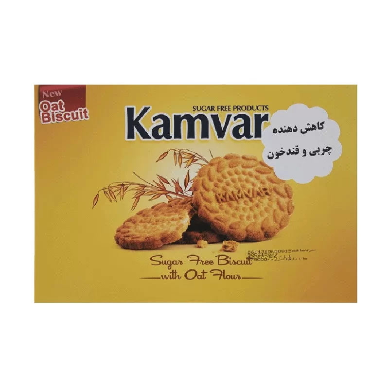 بیسکویت جو دوسر رژیمی و بدون قند کامور