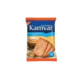 بیسکویت جو رژیمی و بدون قند کامور با تزئین شوید - بسته 2 عددی