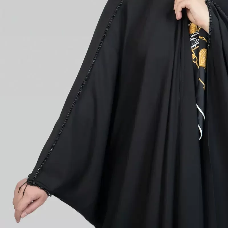 چادر مشکی عربی جواهردوزی ظریف میباخ مدل دیبا