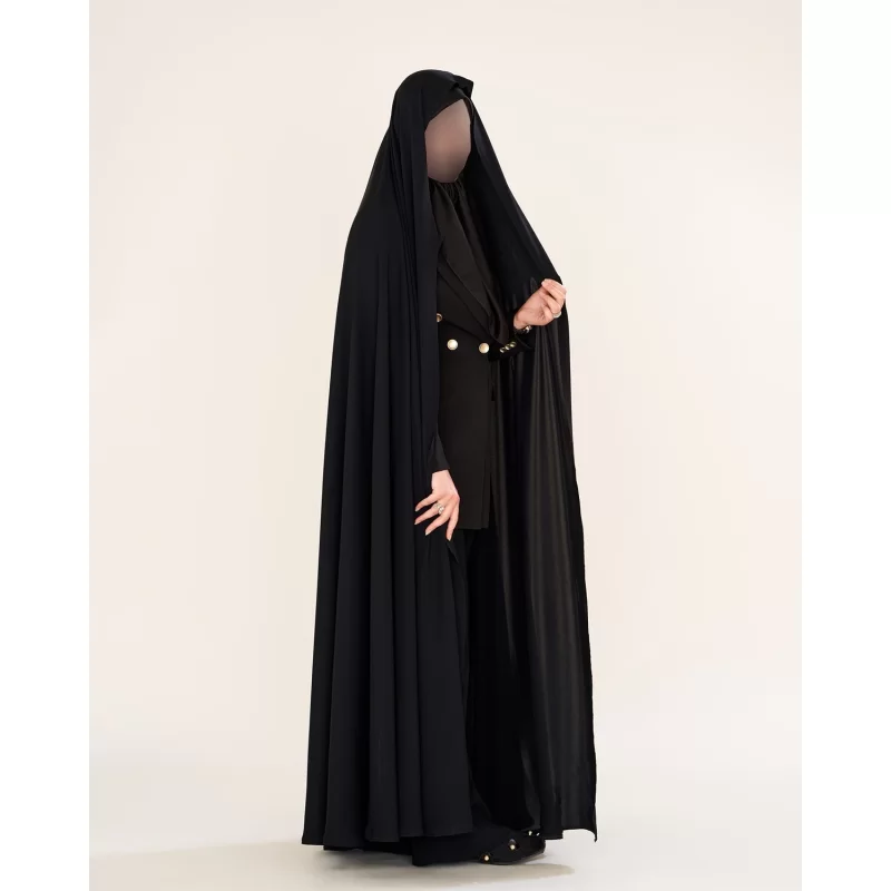 چادر مشکی سنتی ایرانی ساده قجری کره کد CH322046
