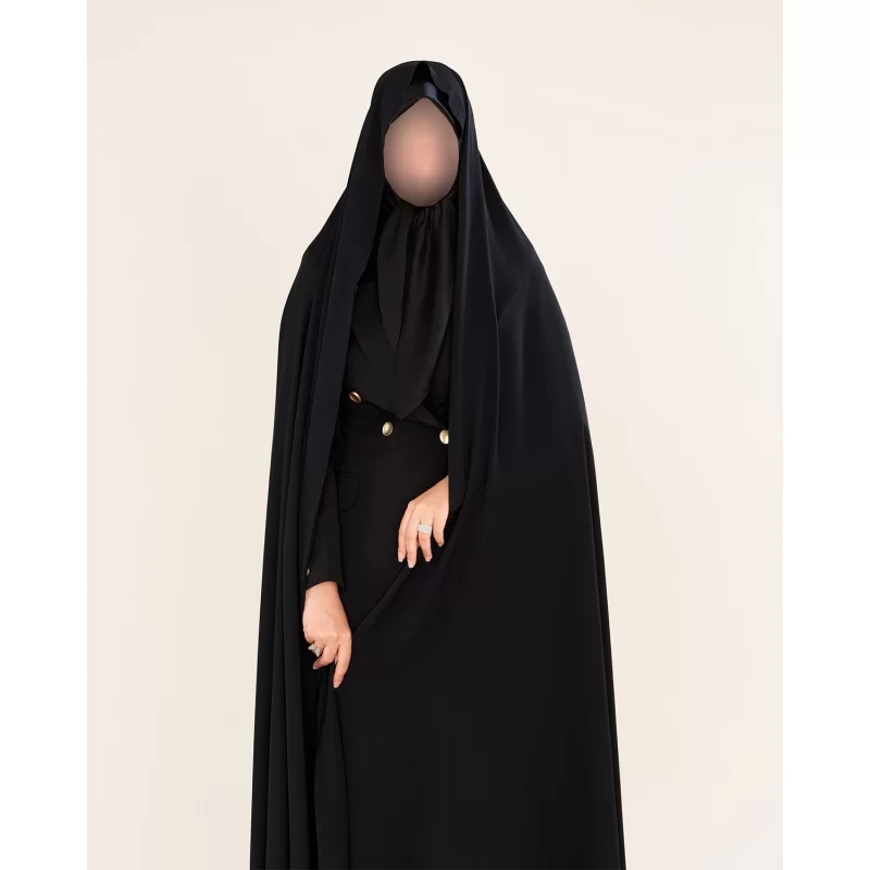 چادر مشکی سنتی ایرانی ساده قجری کره کد CH322046