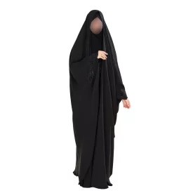 چادر مشکی عربی گلدوزی طرح لاله ندا کره کد CH222068