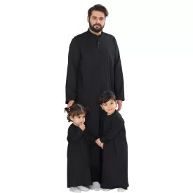 دشداشه مردانه عربی تترون رنگ مشکی کد PM22015