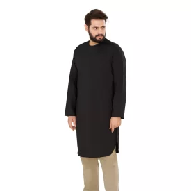 پیراهن مشکی مردانه آستین بلند مدل پاکستانی کد PM22007